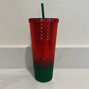 NIB Walt Disney World Starbucks Mickey Holiday Christmas Tumblers w/ Lid & Straw